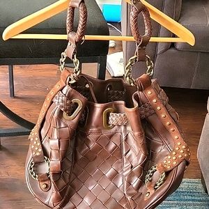 Bridget shuster brown leather handbag